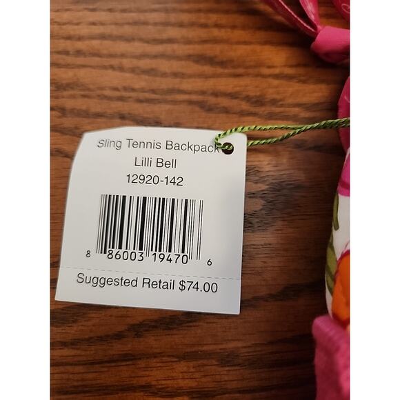 NWT Vera Bradley Sling Tennis Backpack Lilli Bell - Picture 4 of 4